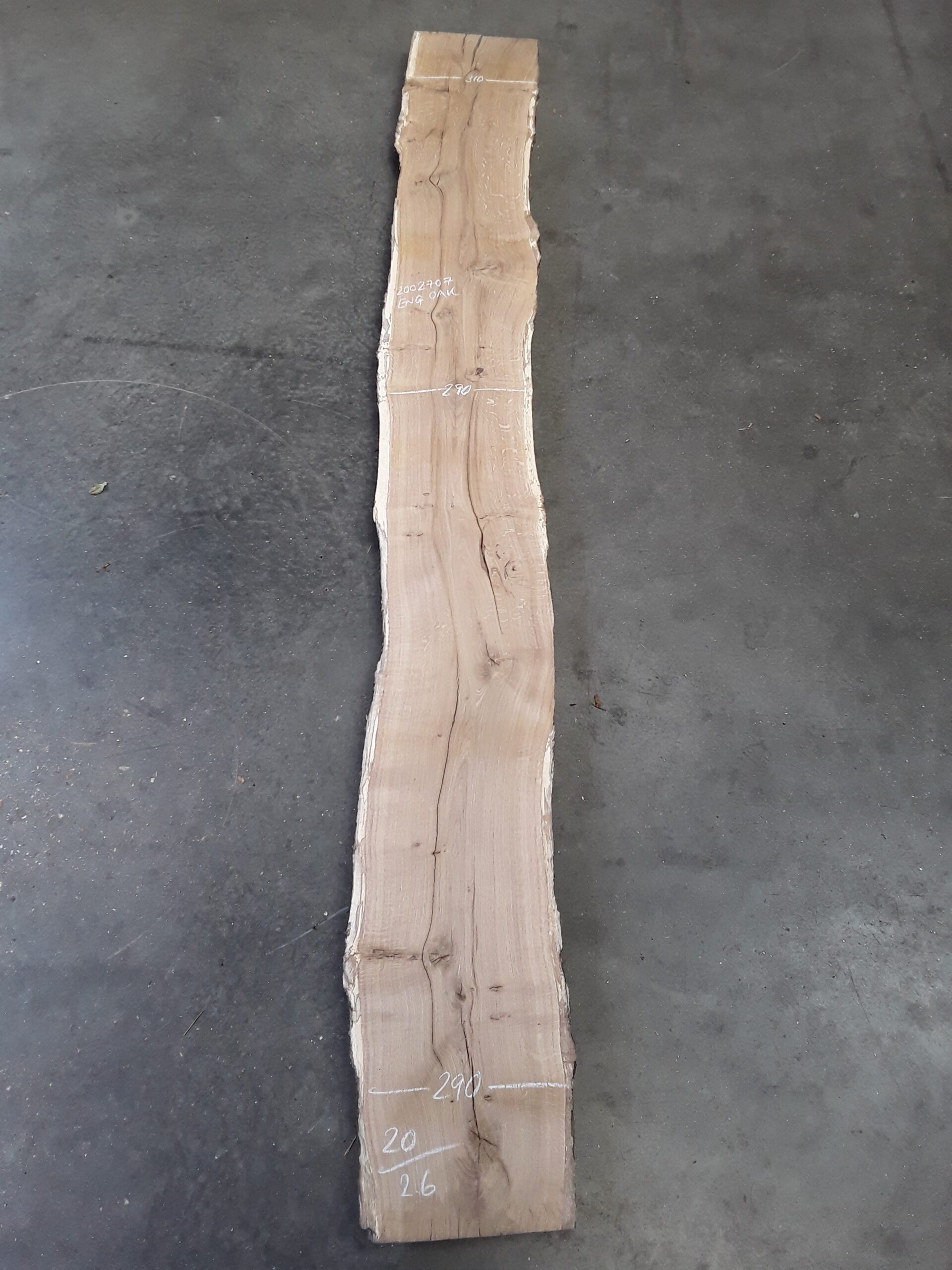 Oak - 20 mm x 290 mm x 2.6 m