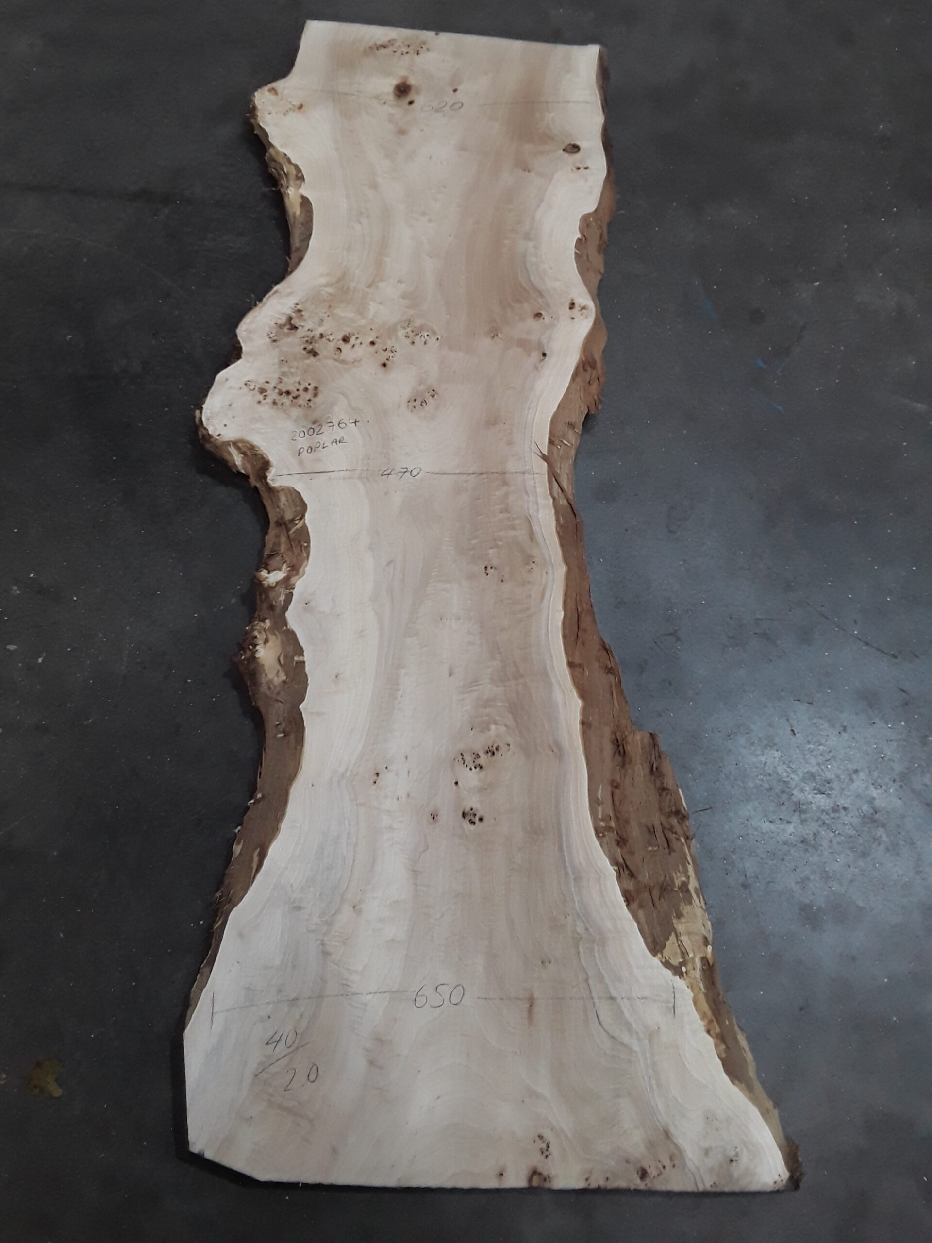 Poplar - 40 mm x 580 mm x 2 m